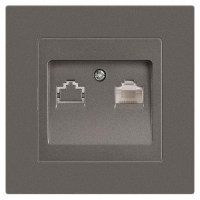 Розетка компьютерная 1-м СП Accent 6-303-09 RJ45 IP20 титан Intro Б0063642 ТехноИмпульс