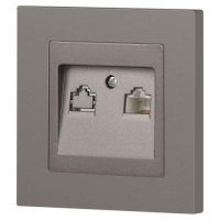 Розетка компьютерная 1-м СП Accent 6-303-09 RJ45 IP20 титан Intro Б0063642 ТехноИмпульс