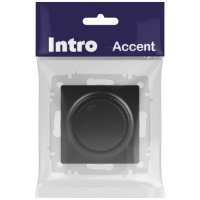 Светорегулятор поворотный СП Accent 6-401-05 600Вт 230В IP20 антрацит Intro Б0063679 ТехноИмпульс
