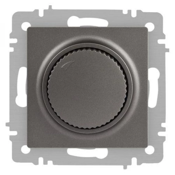 Светорегулятор поворотный СП Accent 6-401-09 600Вт 230В IP20 титан Intro Б0063685 ТехноИмпульс