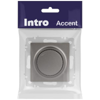 Светорегулятор поворотный СП Accent 6-401-09 600Вт 230В IP20 титан Intro Б0063685 ТехноИмпульс