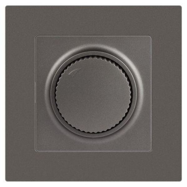 Светорегулятор поворотный СП Accent 6-401-09 600Вт 230В IP20 титан Intro Б0063685 ТехноИмпульс