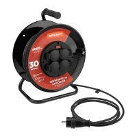 Удлинитель на метал. катушке 4х30м с заземл. IP44 КГ 3х2.5кв.мм с выключателем с защ. крышками Rexant 13-5014 ТехноИмпульс