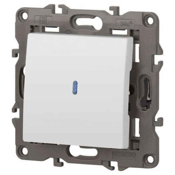 Выключатель Elegance 14-1102-01М 250В 10АХ с подсветкой матов. бел. Эра Б0065783 ТехноИмпульс