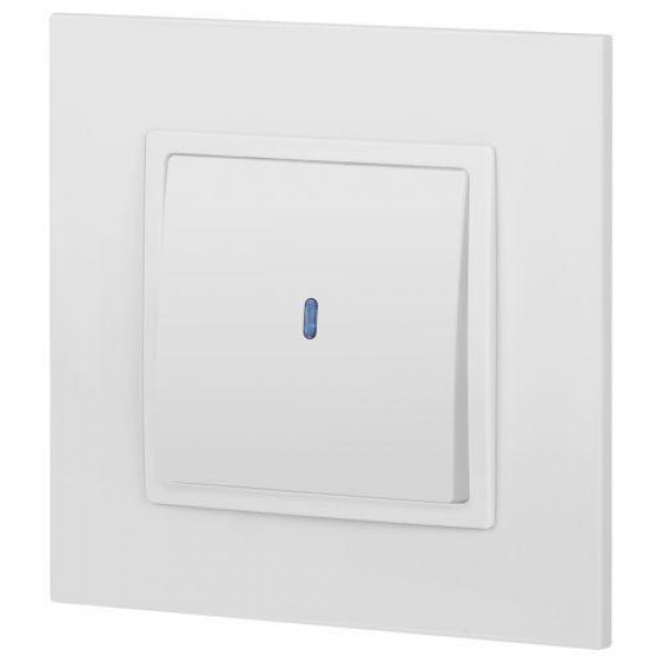 Выключатель Elegance 14-1102-01М 250В 10АХ с подсветкой матов. бел. Эра Б0065783 ТехноИмпульс