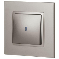 Выключатель Elegance 14-1102-16 250В 10АХ с подсветкой титан Эра Б0065785 ТехноИмпульс