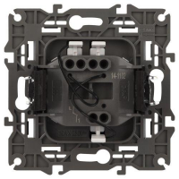 Выключатель Elegance 14-1102-16 250В 10АХ с подсветкой титан Эра Б0065785 ТехноИмпульс