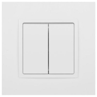 Выключатель 2-кл. Elegance 14-1104-01М 250В 10АХ матов. бел. Эра Б0065797 ТехноИмпульс