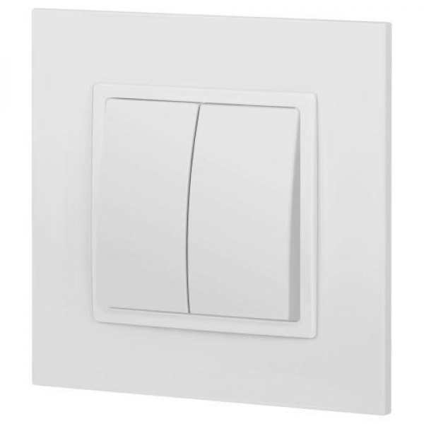 Выключатель 2-кл. Elegance 14-1104-01М 250В 10АХ матов. бел. Эра Б0065797 ТехноИмпульс