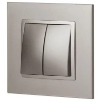 Выключатель 2-кл. Elegance 14-1104-16 250В 10АХ титан Эра Б0065803 ТехноИмпульс