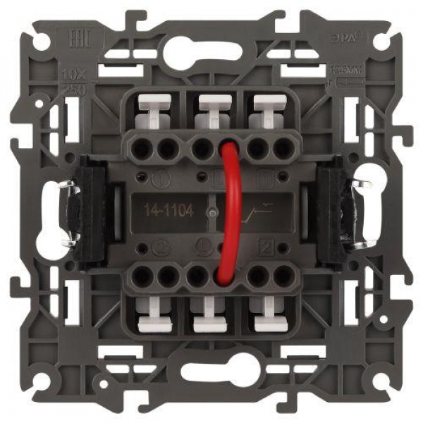 Выключатель 2-кл. Elegance 14-1104-16 250В 10АХ титан Эра Б0065803 ТехноИмпульс