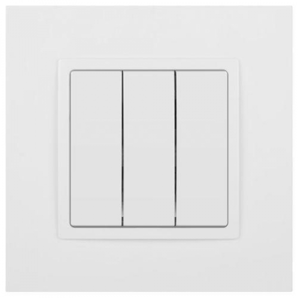 Выключатель 3-кл. Elegance 14-1107-01М 250В 10АХ матов. бел. Эра Б0065796 ТехноИмпульс