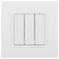 Выключатель 3-кл. Elegance 14-1107-01М 250В 10АХ матов. бел. Эра Б0065796 ТехноИмпульс