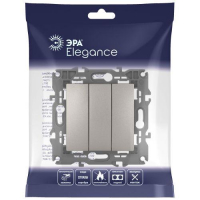 Выключатель 3-кл. Elegance 14-1107-16 250В 10АХ титан Эра Б0065799 ТехноИмпульс