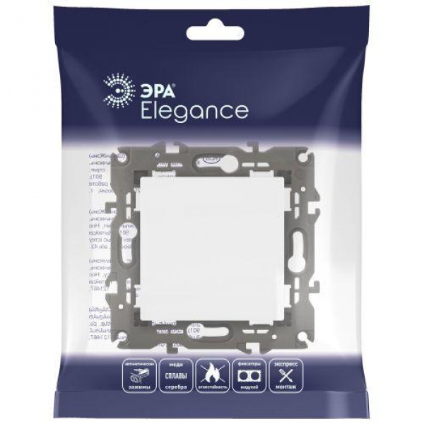 Переключатель Elegance 14-1103-01М 250В 10АХ матов. бел. Эра Б0065788 ТехноИмпульс