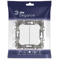 Переключатель 2-кл. Elegance 14-1106-01М 250В 10АХ матов. бел. Эра Б0065791 ТехноИмпульс