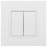 Переключатель 2-кл. Elegance 14-1106-01М 250В 10АХ матов. бел. Эра Б0065791 ТехноИмпульс