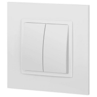 Переключатель 2-кл. Elegance 14-1106-01М 250В 10АХ матов. бел. Эра Б0065791 ТехноИмпульс