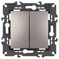 Переключатель 2-кл. Elegance 14-1106-16 250В 10АХ титан Эра Б0065793 ТехноИмпульс