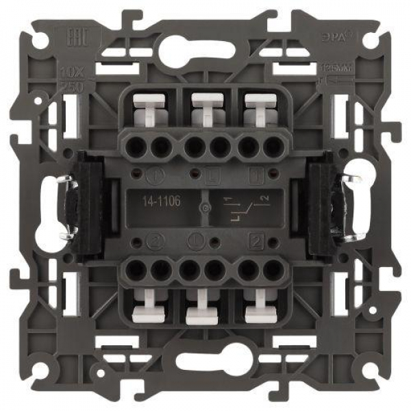 Переключатель 2-кл. Elegance 14-1106-16 250В 10АХ титан Эра Б0065793 ТехноИмпульс