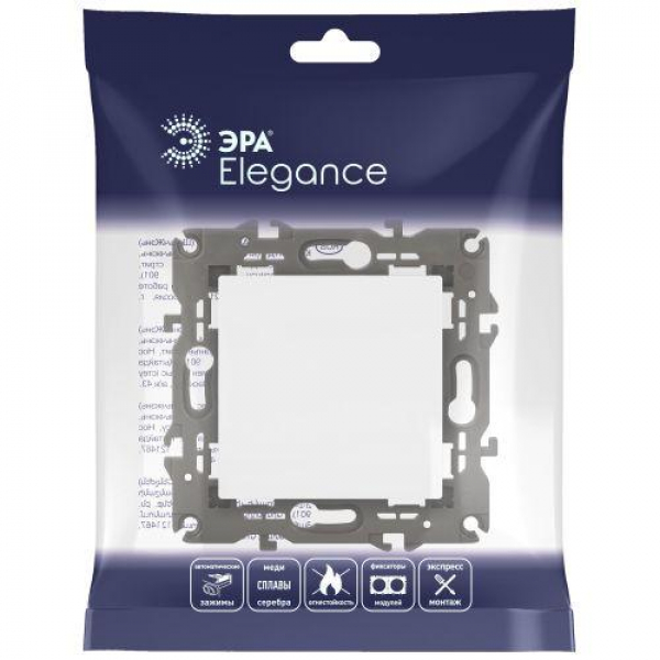 Переключатель перекрестный Elegance 14-1108-01М IP20 250В 10АХ матов. бел. Эра Б0065805 ТехноИмпульс