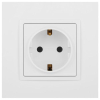 Розетка Elegance 14-2101-01М 16А 250В 2P+E Schuko матов. бел. Эра Б0065800 ТехноИмпульс