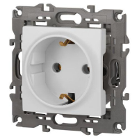Розетка Elegance 14-2101-01М 16А 250В 2P+E Schuko матов. бел. Эра Б0065800 ТехноИмпульс