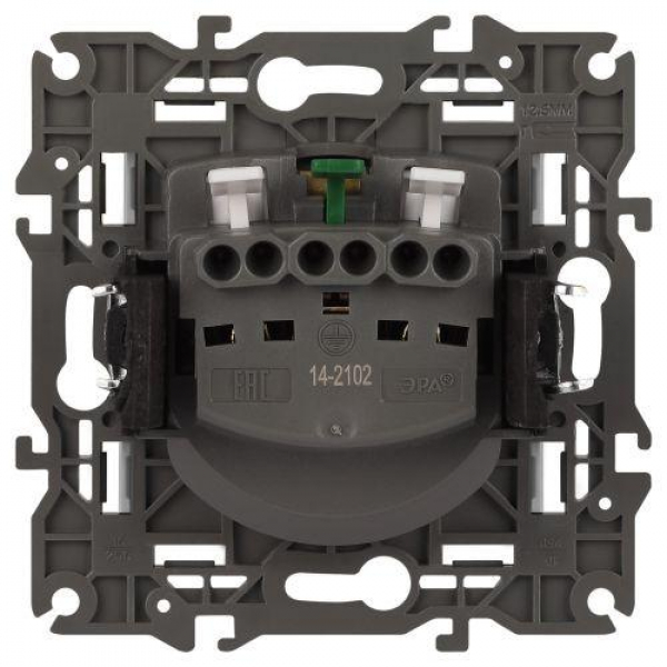 Розетка Elegance 14-2102-01М 16А 250В 2P+E Schuko защ. шторки матов. бел. Эра Б0065804 ТехноИмпульс