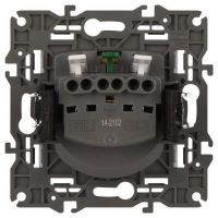 Розетка Elegance 14-2102-01М 16А 250В 2P+E Schuko защ. шторки матов. бел. Эра Б0065804 ТехноИмпульс