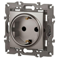 Розетка Elegance 14-2102-16 16А 250В 2P+E Schuko защ. шторки титан Эра Б0065806 ТехноИмпульс