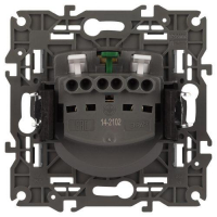 Розетка Elegance 14-2102-16 16А 250В 2P+E Schuko защ. шторки титан Эра Б0065806 ТехноИмпульс