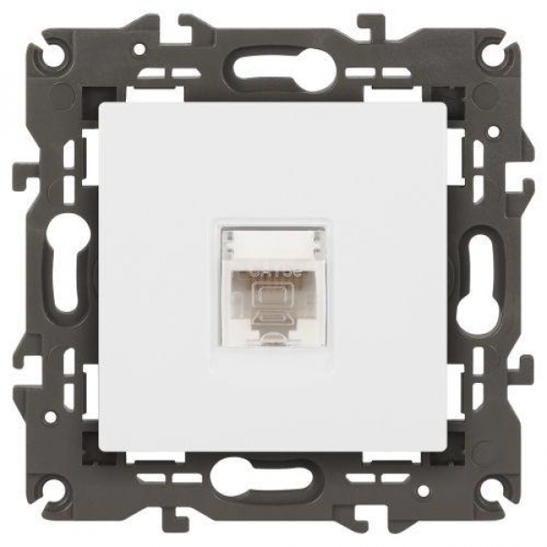 Розетка компьютерная Elegance 14-3107-01М RJ45 матов. бел. Эра Б0065763 ТехноИмпульс