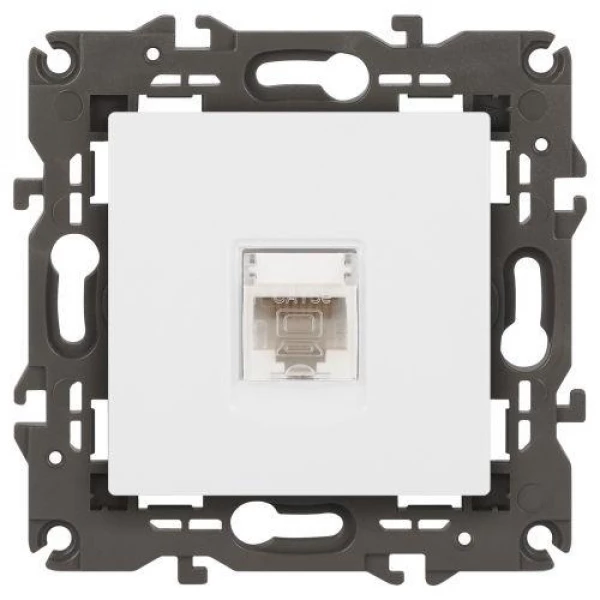 Розетка компьютерная Elegance 14-3107-01М RJ45 матов. бел. Эра Б0065763 ТехноИмпульс