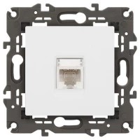 Розетка компьютерная Elegance 14-3107-01М RJ45 матов. бел. Эра Б0065763 ТехноИмпульс