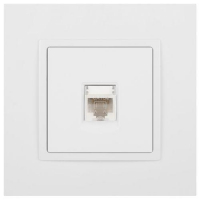 Розетка компьютерная Elegance 14-3107-01М RJ45 матов. бел. Эра Б0065763 ТехноИмпульс