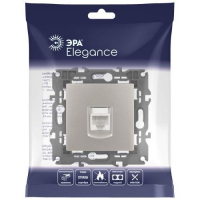 Розетка компьютерная Elegance 14-3107-16 RJ45 титан Эра Б0065764 ТехноИмпульс
