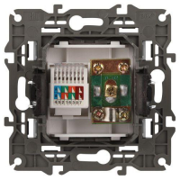 Розетка компьютерная + телевизионная Elegance 14-3110-01М RJ45+TV матов. бел. Эра Б0065767 ТехноИмпульс