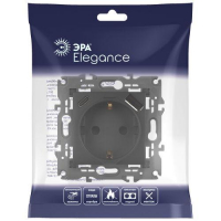 Розетка Elegance 14-4108-05 16A 250В 2P+E защ. шторки с USB type-A+C 3А 5В антрацит Эра Б0067724 ТехноИмпульс
