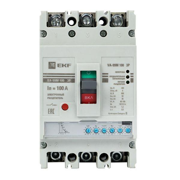 Выключатель автоматический 3п 100/100А 50кА ВА-99М PROxima электр. расцеп. EKF mccb99-100-100me ТехноИмпульс