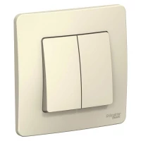 Выключатель 2-кл. СП Blanca 10А IP20 (сх. 5) 250В молочн. SE BLNVS010502 ТехноИмпульс
