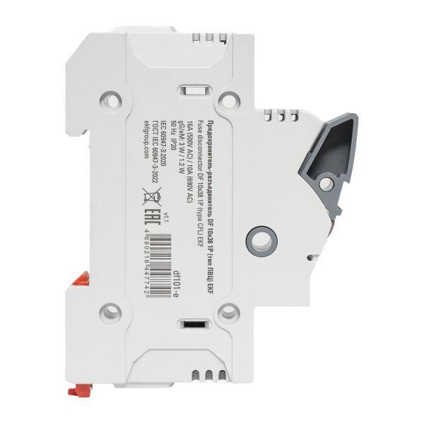 Предохранитель-разъединитель DF 10х38 1п (тип ПВЦ) EKF df101-e ТехноИмпульс