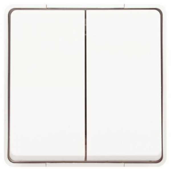 Переключатель Эксперт 11-1506-01 двойн. IP55 10АХ-250В ОУ бел. Эра Б0063295 ТехноИмпульс