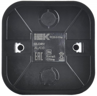 Розетка ОП GLORY РС20-3-ХЧм 16А с заземл. без защ. шторок черн. матов. IEK ERH11-K02M-16 ТехноИмпульс