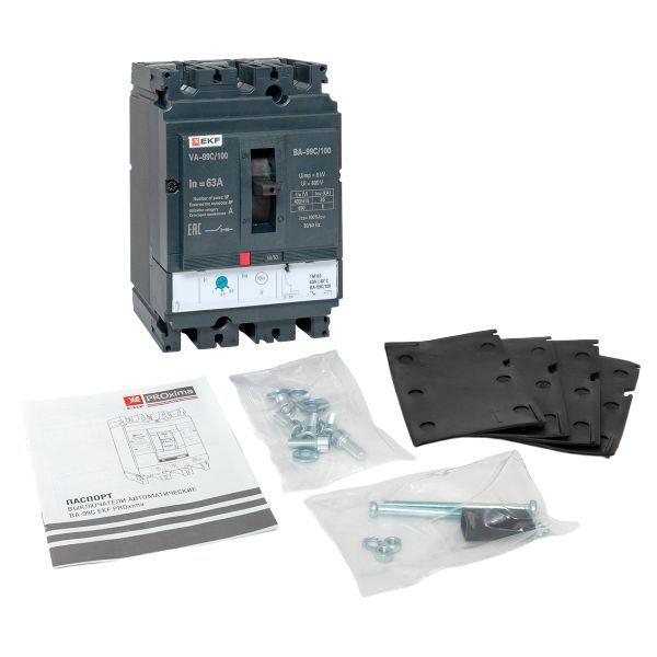 Выключатель автоматический 3п 100/63А 36кА ВА-99C Compact NS PROxima EKF mccb99C-100-63 ТехноИмпульс