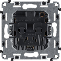 Розетка 1-м СП Valena Life 16А IP20 250В 2P+E защ. шторки безвинтов. клеммы с лицев. панелью механизм бел. Leg 753420 ТехноИмпульс