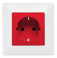 Розетка 1-м СП Valena Life 16А IP20 250В 2P+E защ. шторки безвинтов. клеммы с лицев. панелью механизм бел. Leg 753420 ТехноИмпульс