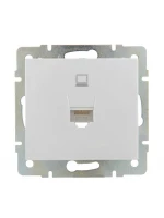 Розетка компьютерная СП Rain RJ45 16А IP20 механизм бел. LEZARD 703-0288-139 ТехноИмпульс