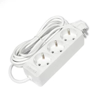 Удлинитель 3х5м с заземл. 10А IP20 2.2кВт ПВС 3х0.75 бел. DOMTOK 2376 ТехноИмпульс