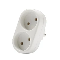 Разветвитель 2-м плоский без заземл. 10А 2200Вт 250В бел. DОМТОК 2651 ТехноИмпульс