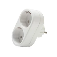 Разветвитель 2-м плоский с заземл. 16А 3500Вт 250В бел. DОМТОК 2653 ТехноИмпульс